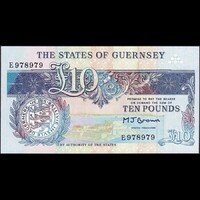Guernsey 10 Pounds 1991-1995 P-54 UNC