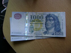 Sorszámkövető 1000 Ft 2db