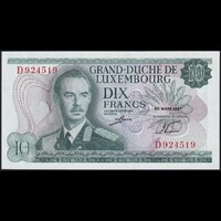 Luxemburg 10 Francs 1967 P-53 UNC