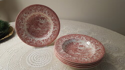 Angol Ironstone fajansz mélytányér 5 db.