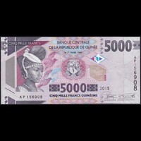 Guinea 5000 Francs 2015 P-49 UNC