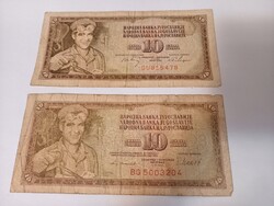 Jugoszláv szocialista dínárok sok darab egyben és szocialista bolgár sztotinka