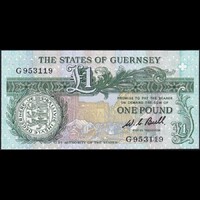 Guernsey 1 Pound 1980-1989 P-48a UNC
