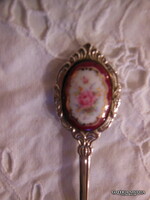 KANÁL - ALKUKÉPES - EZÜSTÖZÖTT - 13 x 2,5 cm - PORCELÁN - VASTAG