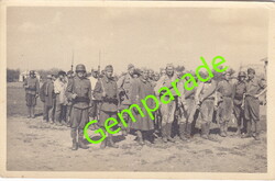 2 Világháború magyar katonák orosz hadifoglyok kisérnek fotólap Ritka