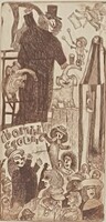 Engel Tevan István (1936 - 1996): Az idomítás csodái (csodás miniatűr rézkarc keretezve)