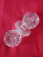 3 db Finn / skandináv  Iittala  jégüveg   3-lábú gyertyatartó  -- Tapio Wirkkala Finland
