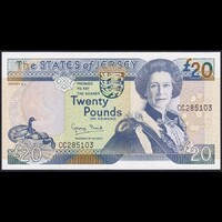 Jersey 20 Pounds 1993 P-23 QE II UNC