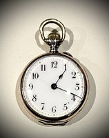 Antik ezüst  mini apáca zsebóra , arany díszítéssel !