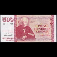 Izland 500 Kronur 2001 P-58 UNC