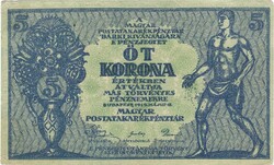 5 korona 1919 Más rörvényes... Hajtatlan 1.