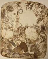 Lajos Kondor (1926-2006): 1001 Nights copperplate