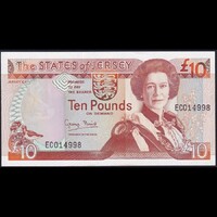 Jersey 10 Pounds 1993 P-22 QE II UNC