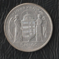 5 Pengő 1930 Horthy (1)