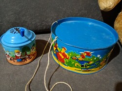 Kisdob és zenélő tekerő doboz