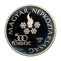 Téli Olimpia Sarajevo 500 Forint 1984 PP 28g Ag640