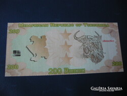 CSEGUMBIA 200 BAMAKI 1984 GNÚ! RITKA FANTÁZIA PAPÍRPÉNZ! UNC!