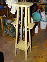 RÉGI RETRO VINTAGE VIRÁGTARTÓ ÁLLVÁNY POSZTAMENS FESTETT FENYŐFA