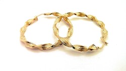Vésett csavart arany karika fülbevaló (ZAL-Au137911)