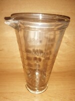 Retro üveg mérőedény, cukor, liszt, folyadék, rizs, gríz, mák mérésére (5/d)