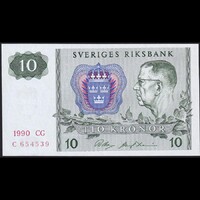 Svédország 10 Kronor 1990 P-52e UNC