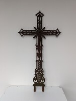 Vas feszület antik öntöttvas kereszt feszület keresztény Jézus szobor gyermek templom temető 111