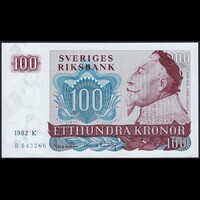 Svédország 100 Kronor 1982 P-54c UNC