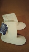 Fehér női csizmapapucs/ mamusz - benti csizma