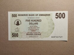 Zimbabwe - 500 Dollars 2006 aUNC
