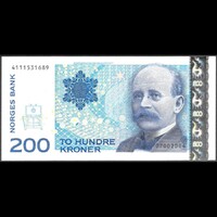 Norvégia 200 Kroner 2004 P-50c UNC