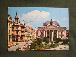 Képeslap,Románia,Oradea,Nagyvárad,Nemzeti színház,városi látkép,részlet,1980-