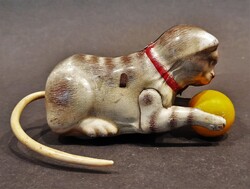 Régi "U.S.-ZONE" német lemezjáték labdázó macska