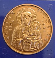 II. János Pál pápa emlékérem 1982 – Lengyel Madonna