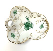 Herendi Apponyi mintás barokkos porcelán asztalközép kínáló tál gazdag aranyozással RZ