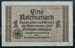 Németország 1 Reichsmark 1940, F+.