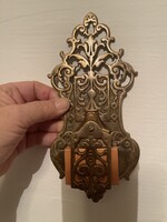 Barokk sárgaréz gyufatartó ritka különleges darab.