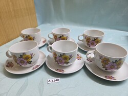 A1648 Alföldi dália mintás capuccino vagy teás szett 6 db