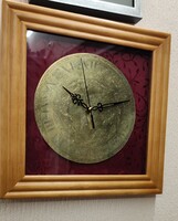 Fali keretes óra XVIII.századi réz számlappal-felújítva