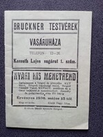 ZA643.14 SZEGED Nyári kis menetrend - 1936   vonat, vasút, - Makó, Békéscsaba, SZCSV, Békéscsaba