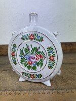 -AV822- Régi Hollóházi Porcelán Kulacs Butélia Butella