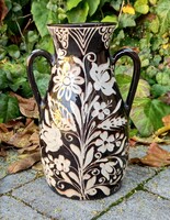 Vásárhelyi népi kerámia, füles edény, váza