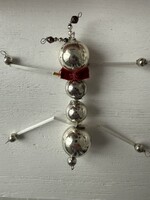 Antik elemekből gablonz üveg figura karácsonyfadísz hangya