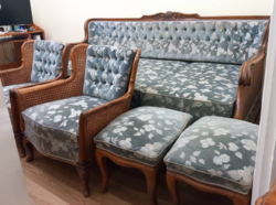 Szürke Bársony Neobarokk 5 részes szalongarnitúra