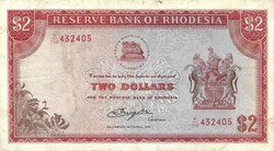 2 dollár dollars 1979.04.10 Vj. C.Rhodes Rodézia Rhodézia Rhodesia Nagyon ritka!!!