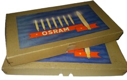 Vintage 2 gyári doboz OSRAM GYERTYAIZZÓ összesen 12 darab gyertyaizzóval EGYBEN !