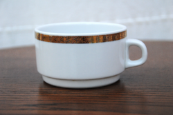 ALFÖLDI PORCELÁN  ARANY SZEGÉLYES TEÁS CSÉSZE, BÖGRE