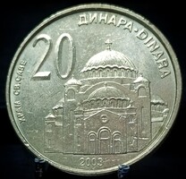 Szerbia 20 Dinár, 2003 C12F4