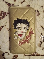 Betty Boop- Universal Studios * aranyszínű, zipzáros bőr tárca