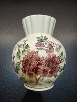 Zsolnay virág mintás gömb váza