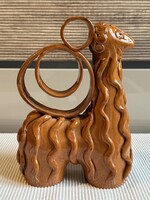 Retró iparművész Szovjet/Orosz kerámia kos figura